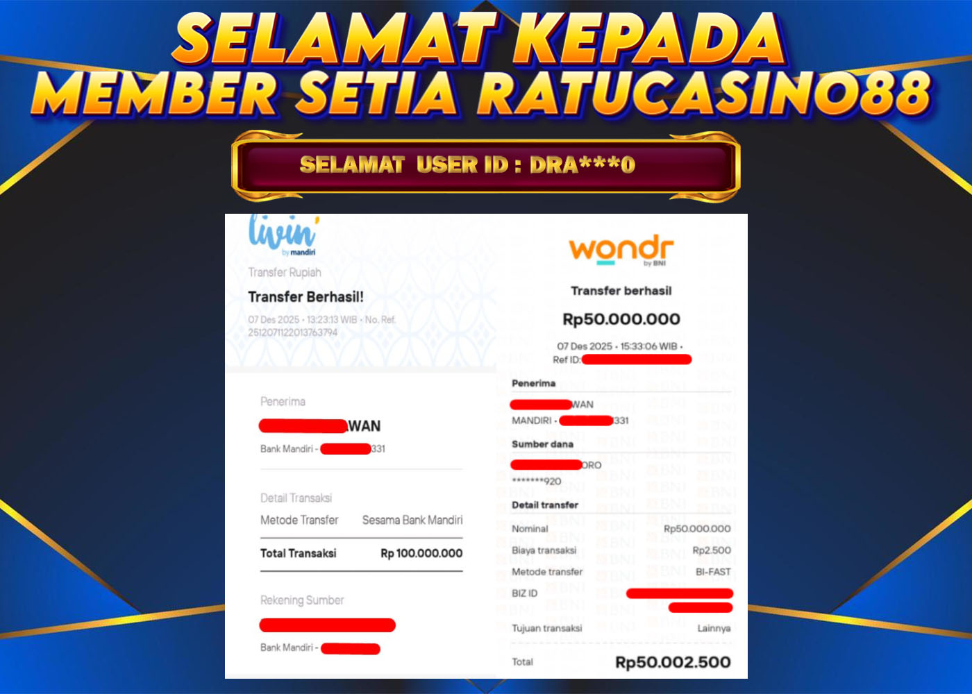 WITHDRAWAL MEMBER 145